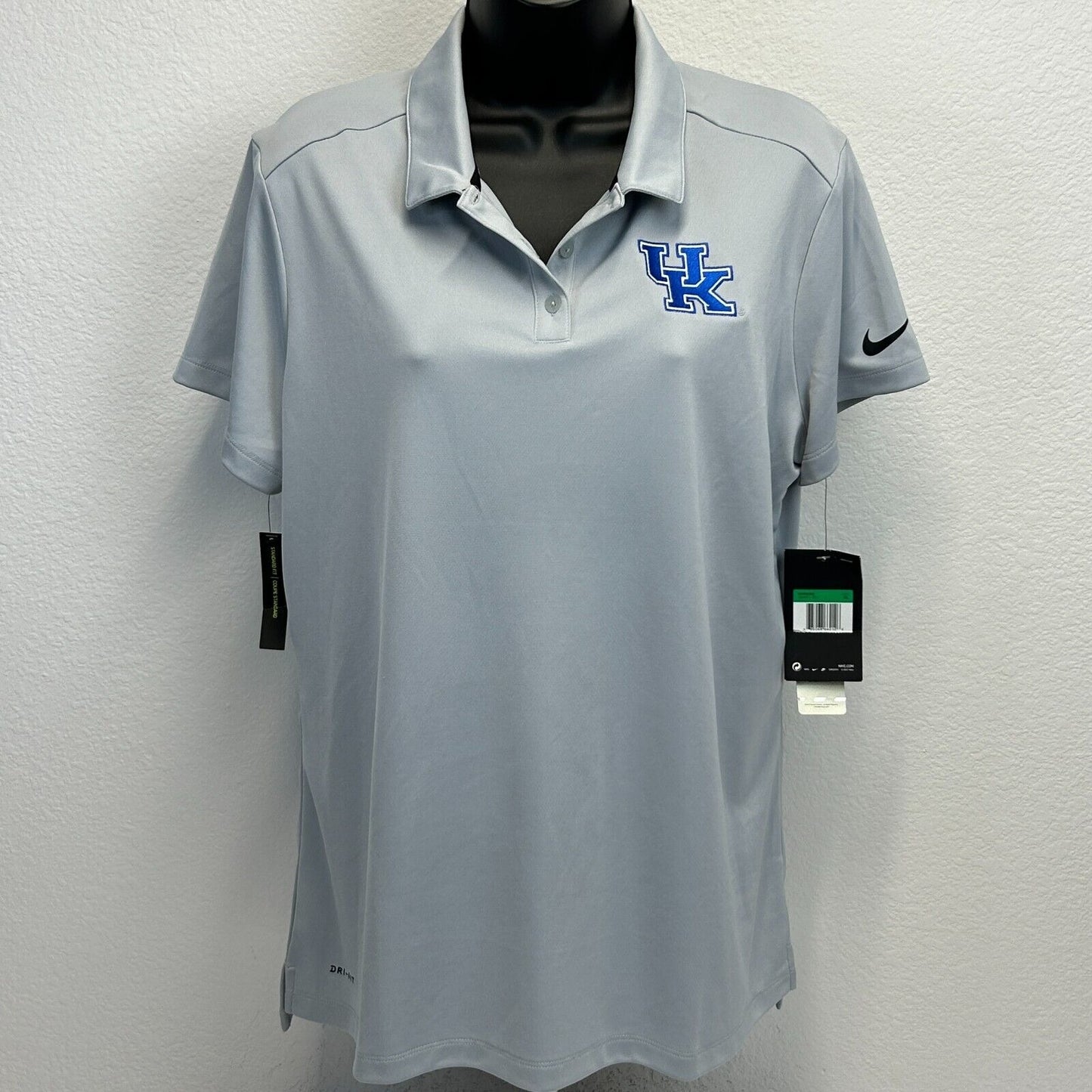 Camiseta tipo polo para mujer de la Universidad de Kentucky Wildcats, talla extragrande, color gris, de Nike Golf, de la NCAA del Reino Unido