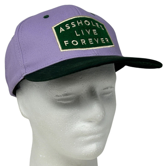 A$$holes Live Forever 棒球帽 Linda Finegold 六片式 Snapback 紫色