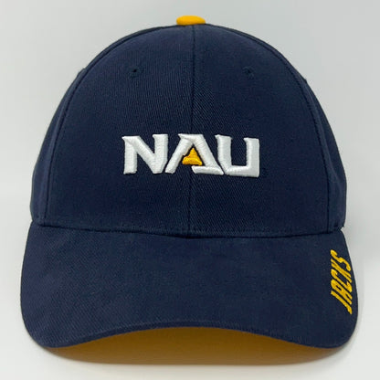 Captivating Headwear navy cap featuring NAU Northern Arizona University embroidered logo and vintage style