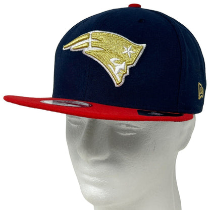 New Era New England Patriots cap in navy and red with embroidered logo on the front
