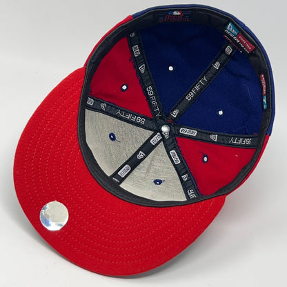 New Era Texas Rangers Hat Red Blue One Size Front View