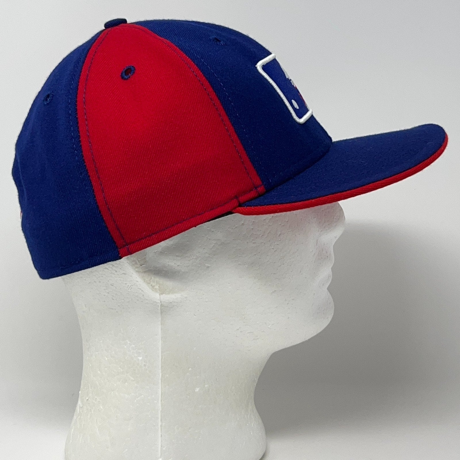 New Era Texas Rangers Hat in Red and Blue, Side View
