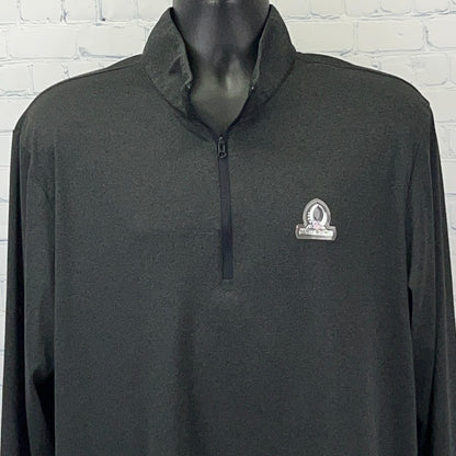 Sport-Tek NFL Pro Bowl Black Quarter-Zip Pullover with Logo on Left Chest, Front View