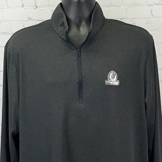 Sport-Tek NFL Pro Bowl Black Quarter-Zip Pullover with Logo on Left Chest, Front View