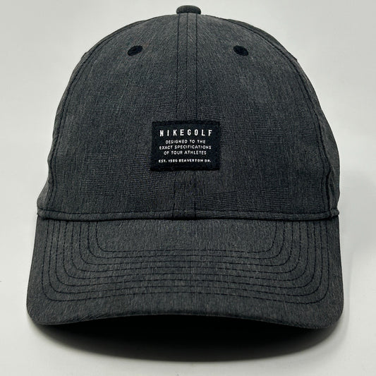 Nike Golf Hat in dark gray with front logo patch and curved brim for casual wear