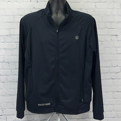 North Sails Black Zip-Up Jacket in Large with Distinctive Logo on Chest