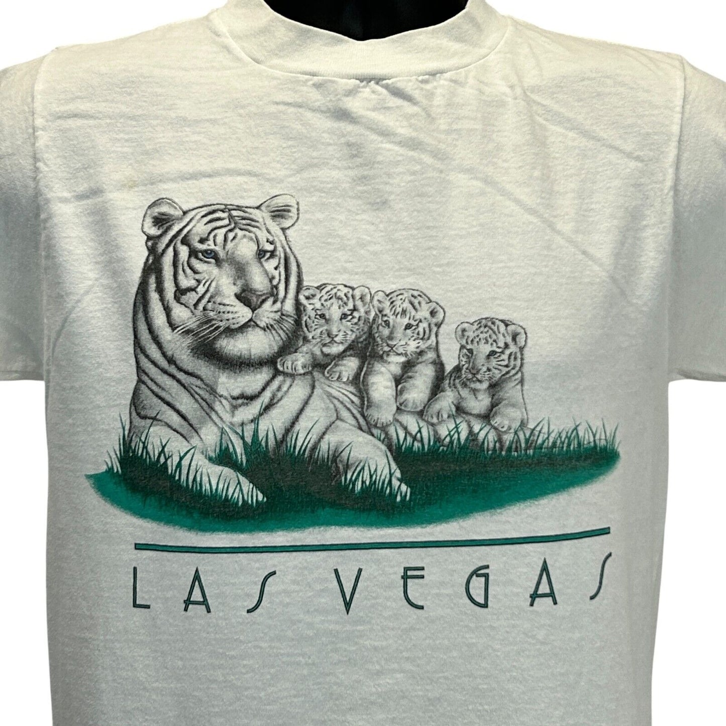 Vintage Las Vegas White Tigers T Shirt Mens Small Bengals Siegfried and Roy 90s