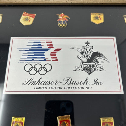 Vintage 1984 Olympic Collector Set Lapel Pins Anheuser Busch Beer Los Angeles