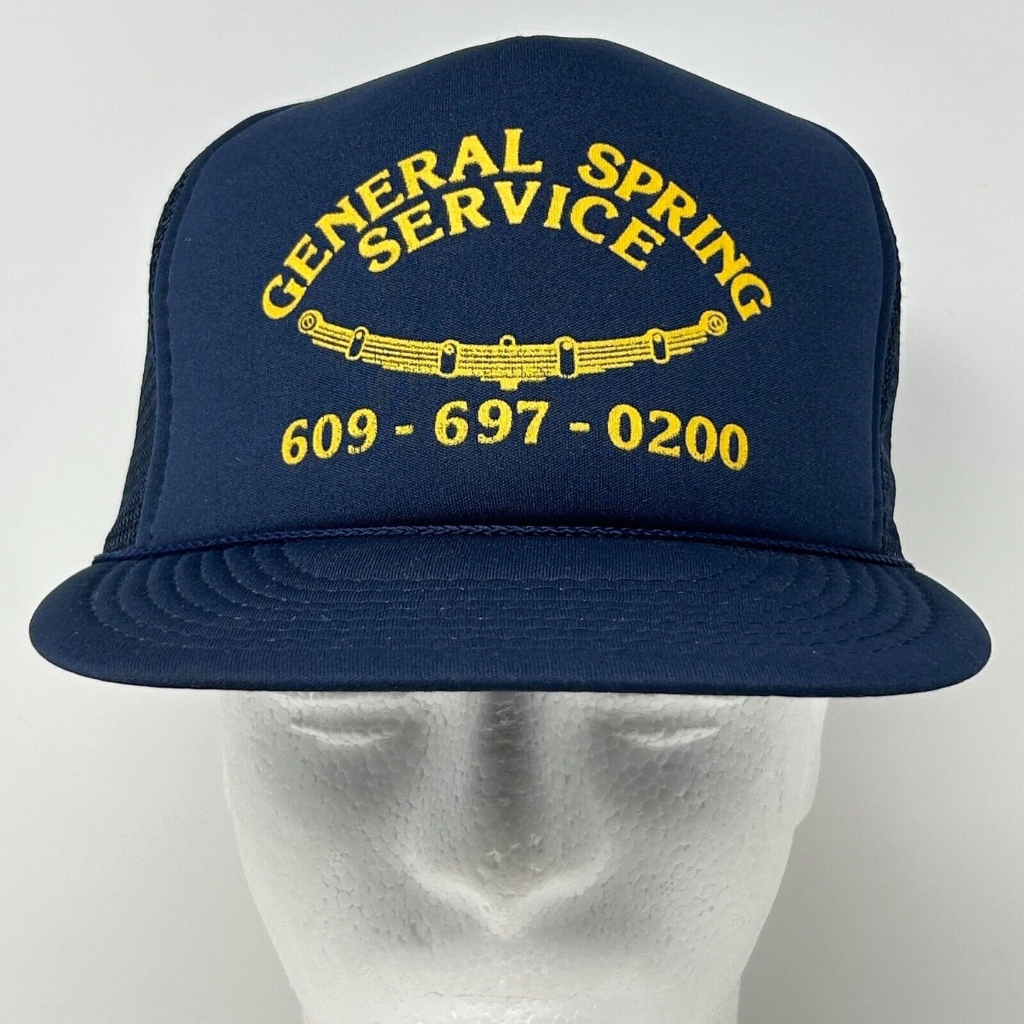 Gorra de béisbol estilo camionero vintage de General Spring Service, color azul, para mecánico de automóviles