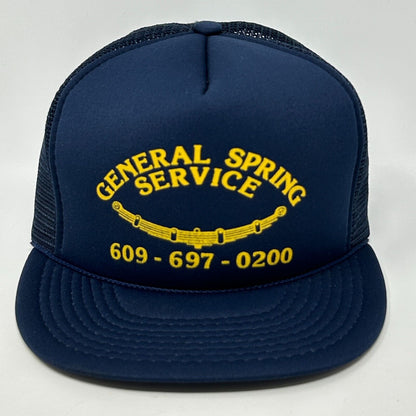 Gorra de béisbol estilo camionero vintage de General Spring Service, color azul, para mecánico de automóviles