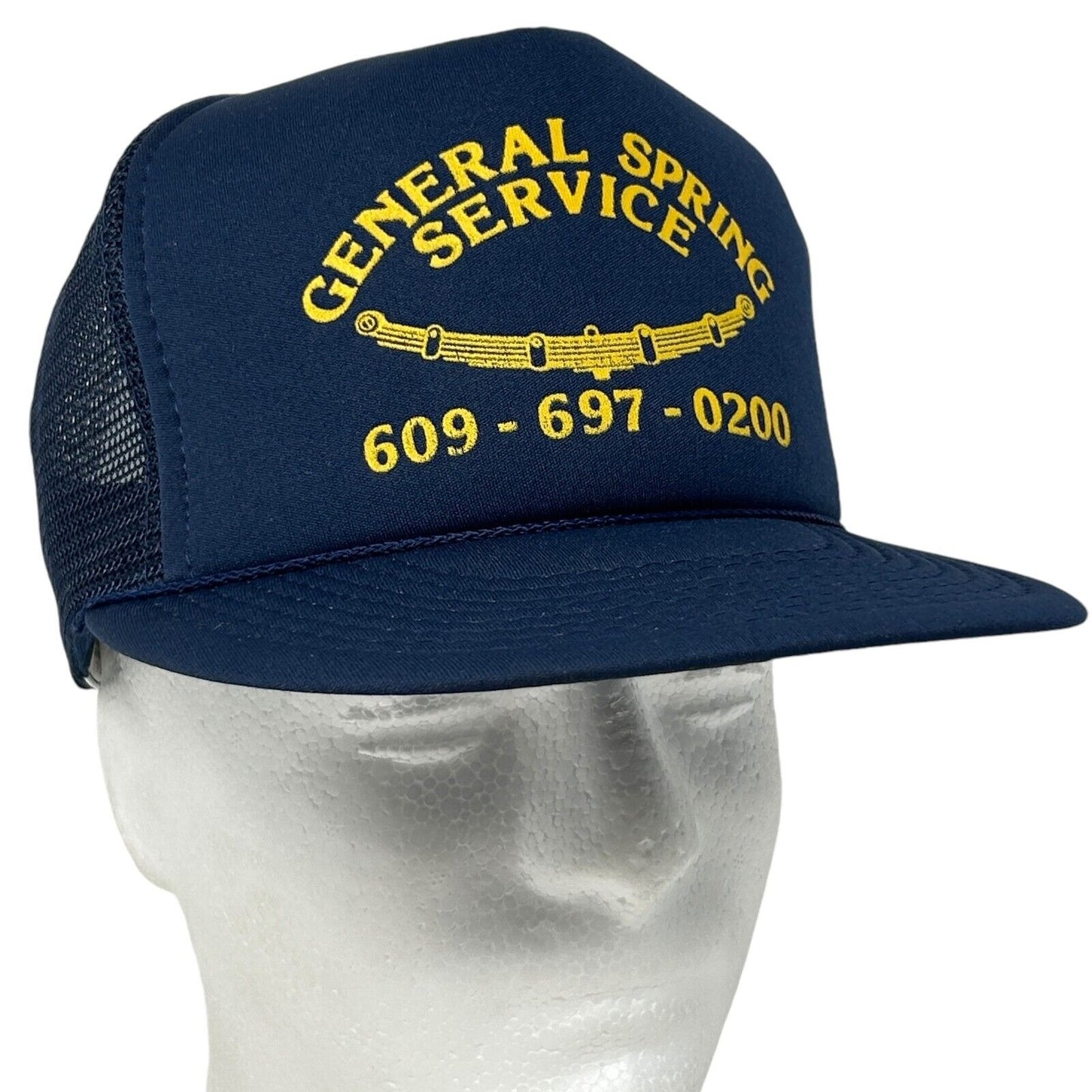 Gorra de béisbol estilo camionero vintage de General Spring Service, color azul, para mecánico de automóviles