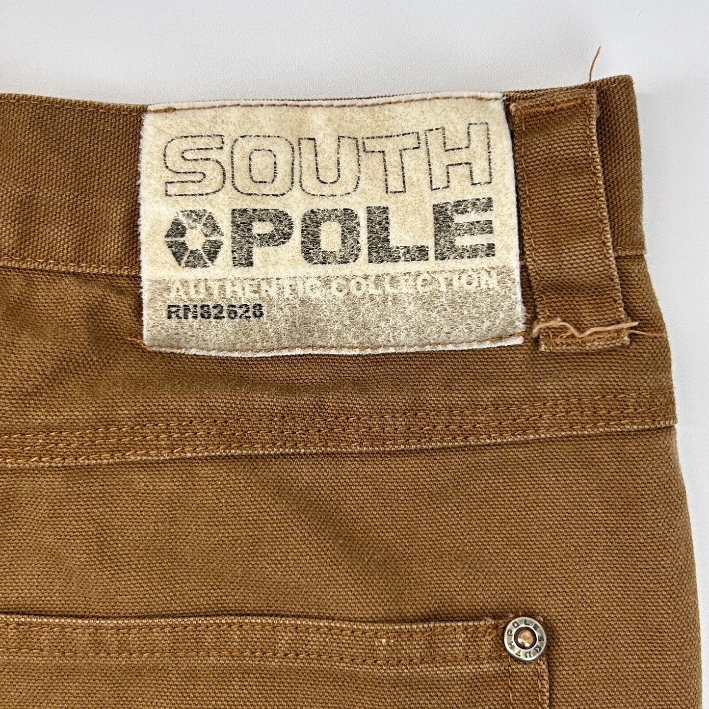 Vintage Southpole Baggy Carpenter Jeans Mens 40 Canvas Skater 2000s Y2Ks Brown