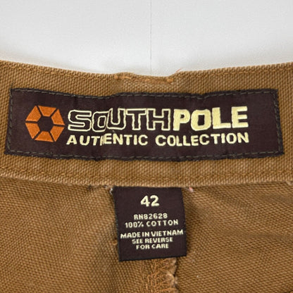 Vintage Southpole Baggy Carpenter Jeans Mens 40 Canvas Skater 2000s Y2Ks Brown