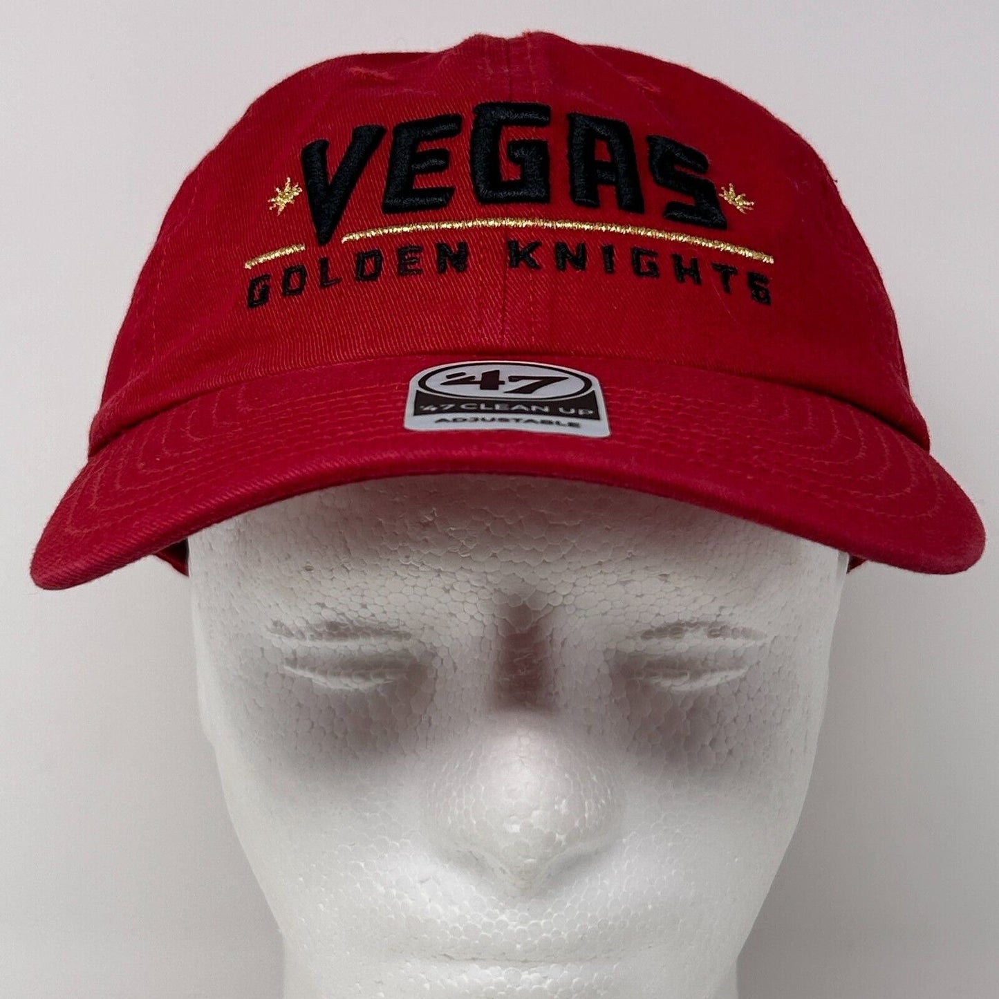 Las Vegas Golden Knights Dad Hat Baseball Cap NHL Hockey 47 Brand Strapback Red