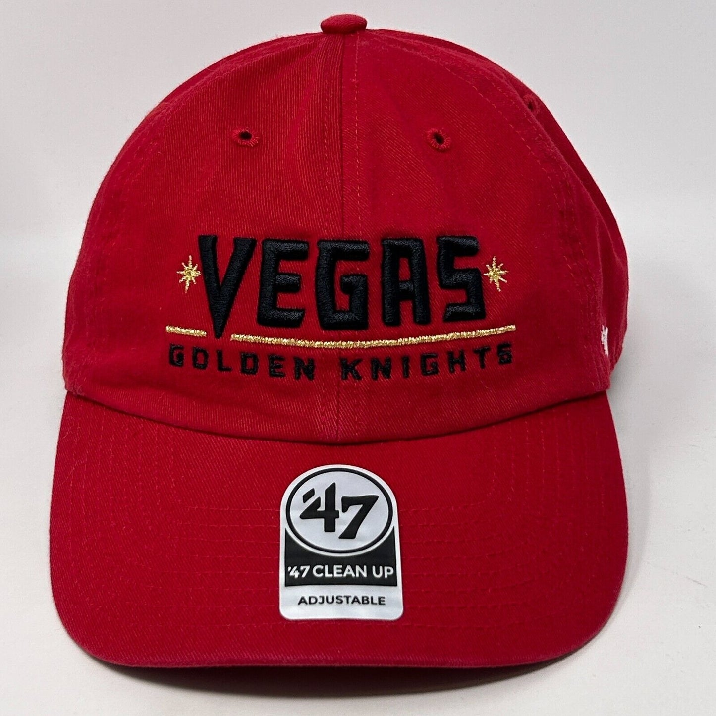 Las Vegas Golden Knights Dad Hat Baseball Cap NHL Hockey 47 Brand Strapback Red