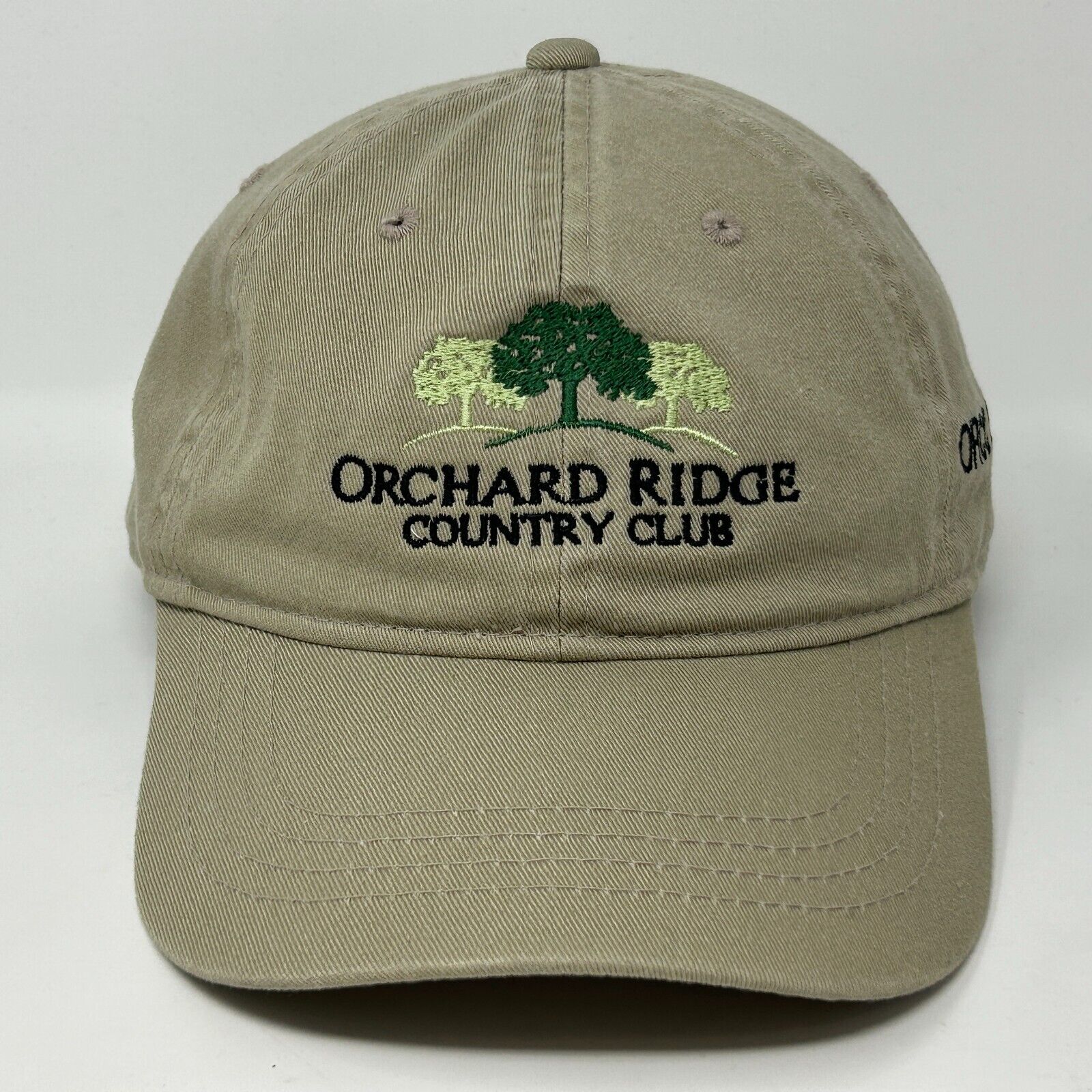 Khaki OC Orchard Ridge Country Club Hat with Embroidered Logo on Front