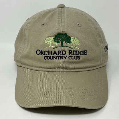 Khaki OC Orchard Ridge Country Club Hat with Embroidered Logo on Front