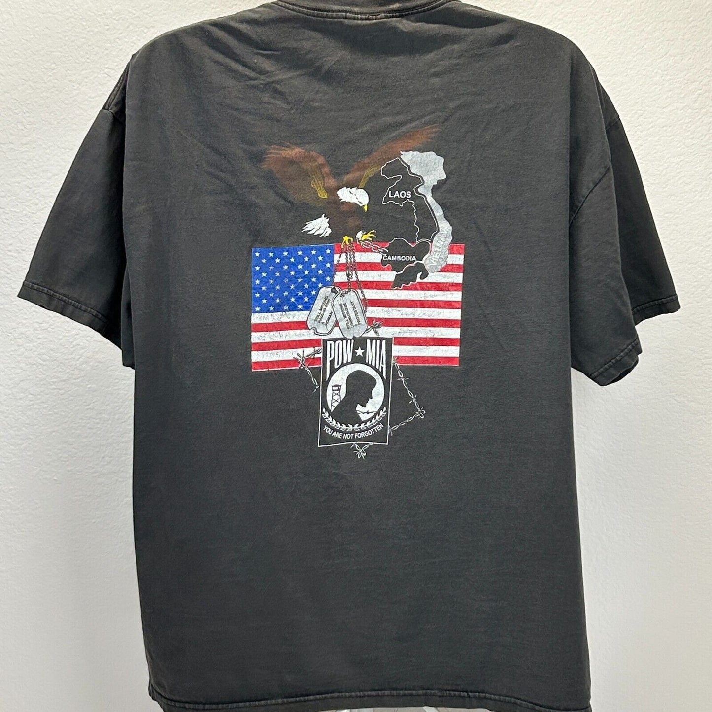 Vintage Rolling Thunder MIA-POW T Shirt Mens XXL Pennsylvania Vietnam War Black