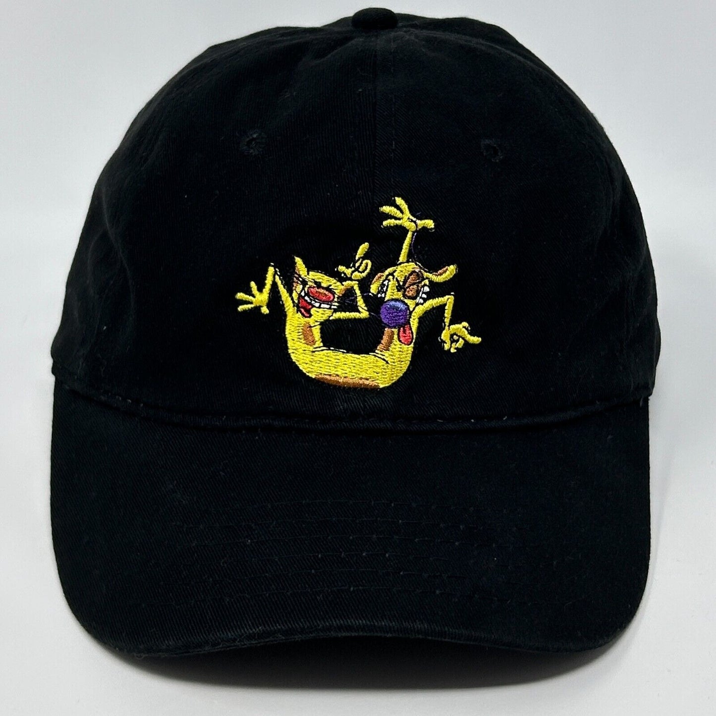 CatDog Nickelodeon Dad Hat Baseball Cap Cartoon Cat Dog 6 Panel Strapback Black