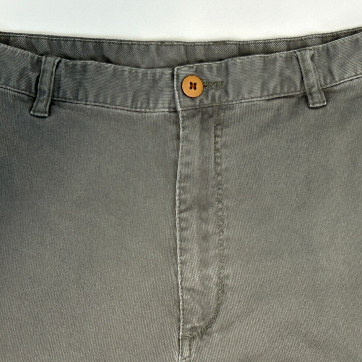 Pantalones cortos chinos Tommy Bahama para hombre, talla 38, bolsillos delanteros planos, elásticos, acanalados, color gris