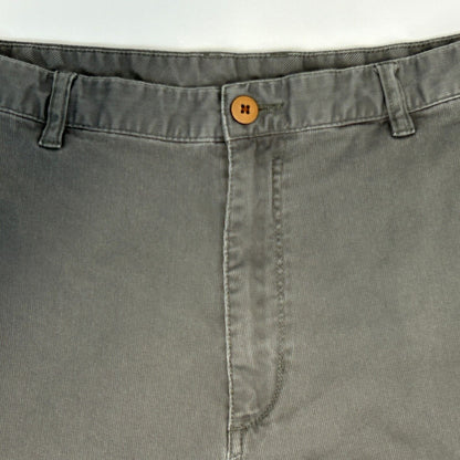 Pantalones cortos chinos Tommy Bahama para hombre, talla 38, bolsillos delanteros planos, elásticos, acanalados, color gris