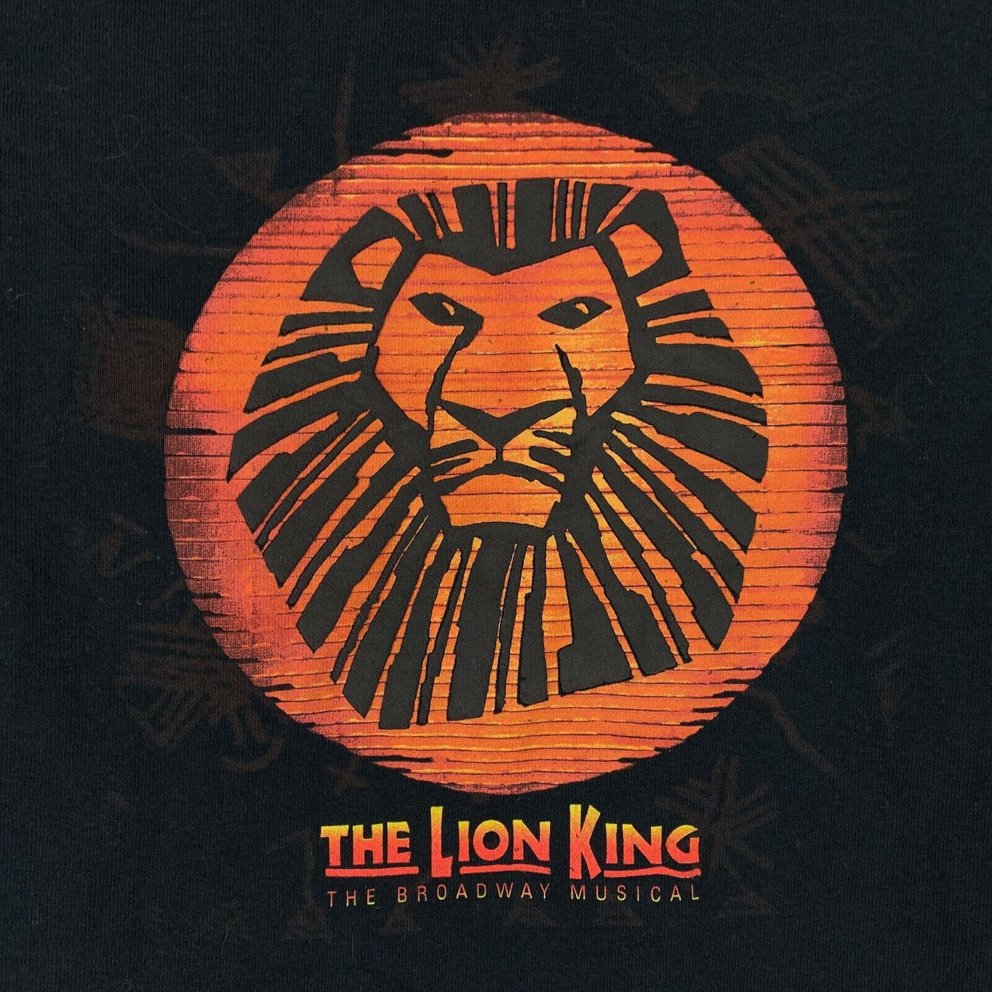 The Lion King Broadway Musical T Shirt Mens Large Mufasa Disney Official Black