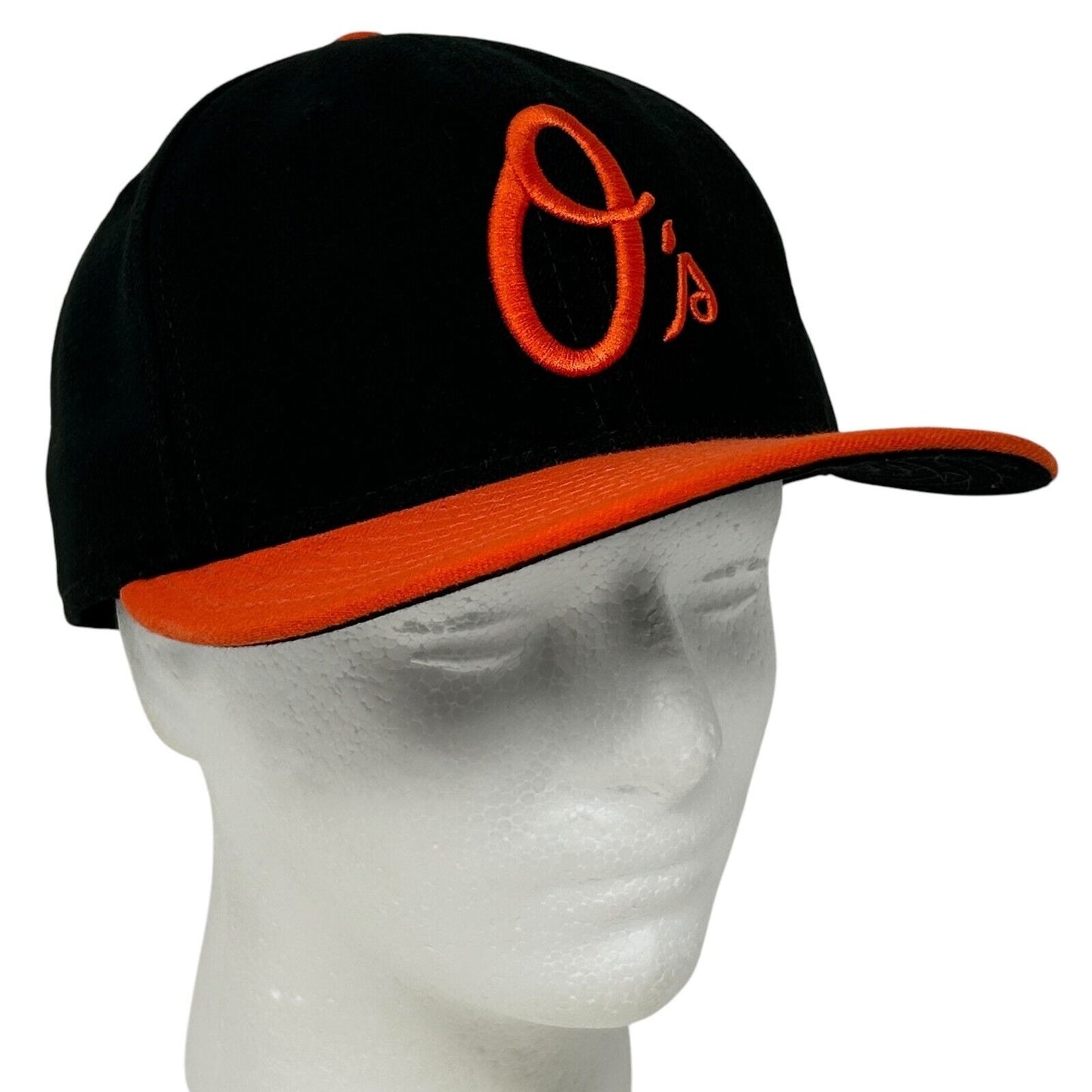 Baltimore Orioles O's Script Baseball Hat Cap New Era 59Fifty Black Fitted 7 1/2