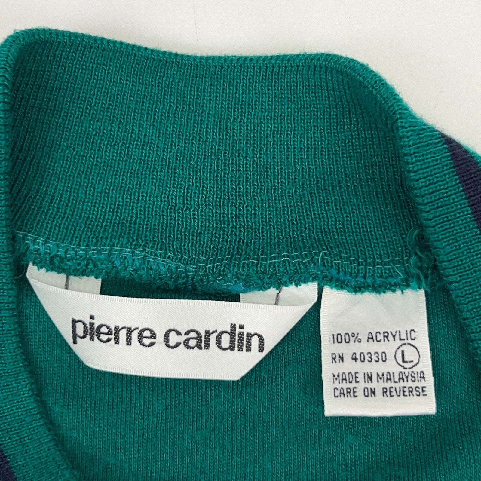 Pierre Cardin 90s Sweatshirt Teal Large Front Vintage