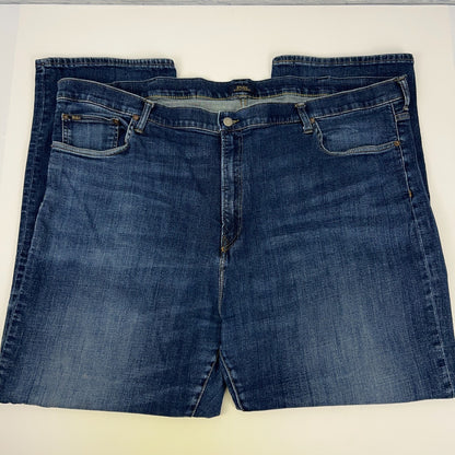 Polo Ralph Lauren Dark Wash Denim Jeans in Size 50x31, Front View with Classic Logo Design