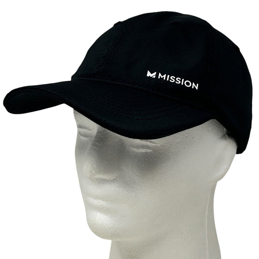 Mission Cooling Baseball Hat Cap Wet to Cool Lightweight 6 Panel Strapback Black