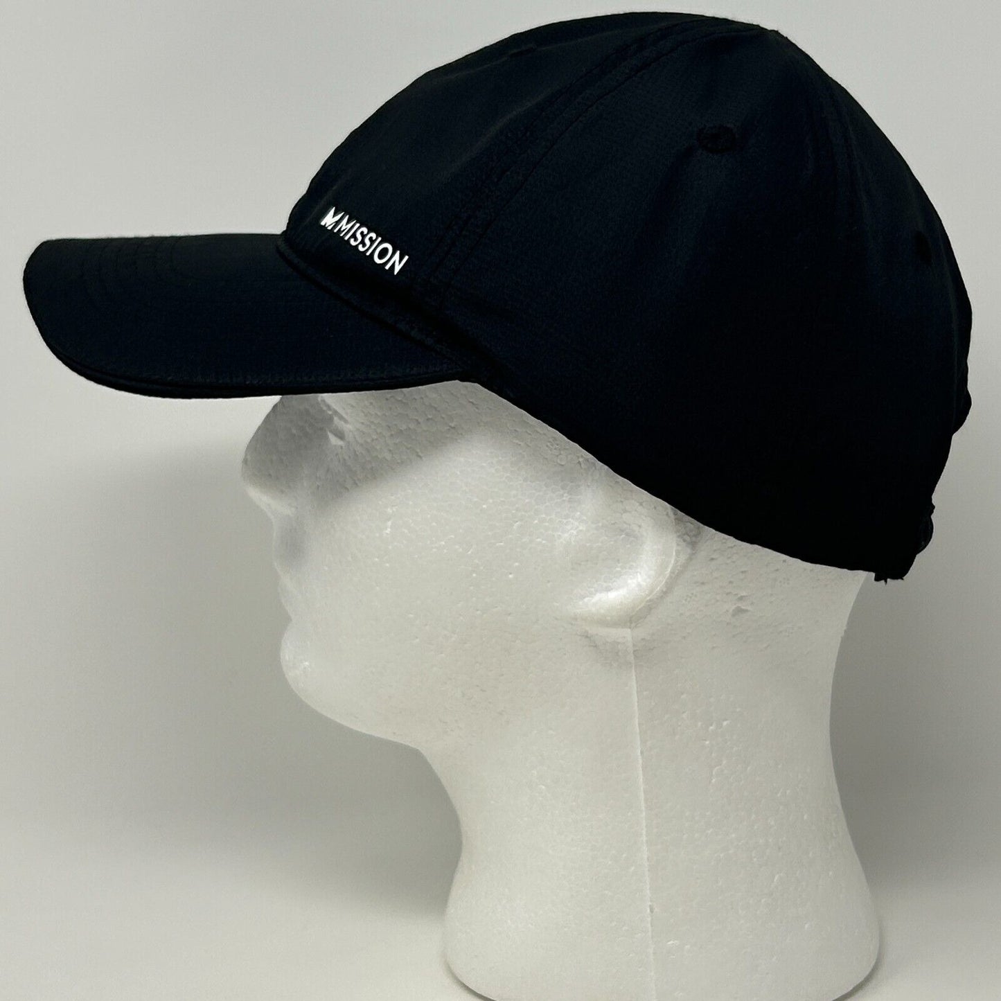 Mission Cooling Baseball Hat Cap Wet to Cool Lightweight 6 Panel Strapback Black