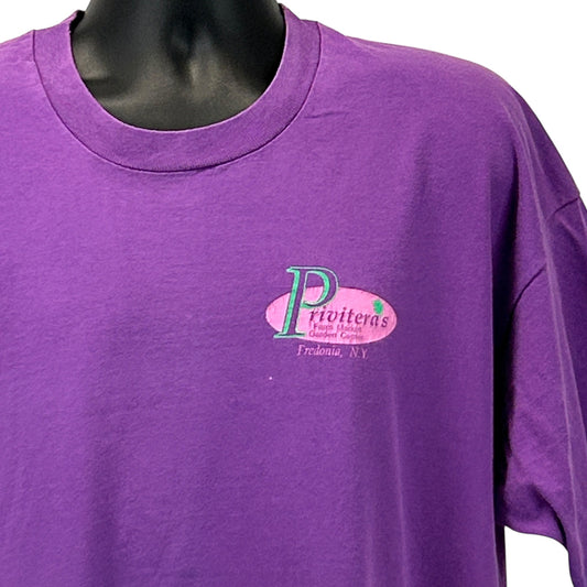 Purple Fruit of the Loom T-Shirt featuring a front logo for Privitera's in Fredonia, NY