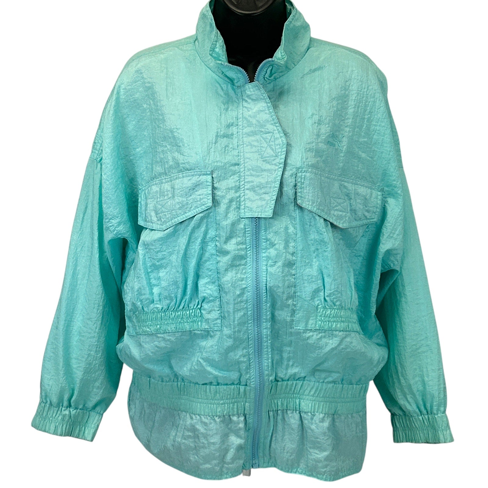 Puma Light Blue Jacket with Zip Closure and Two Front Pockets, Casual Fit