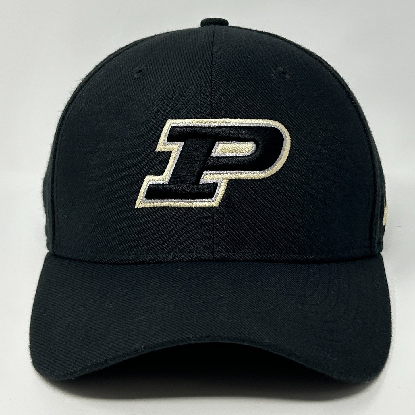 Nike black Purdue hat with front logo, featuring a classic fit design