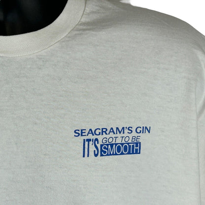 Vintage Seagrams Gin T Shirt Mens X-Large 90s Alcoholic Beverage USA Made White