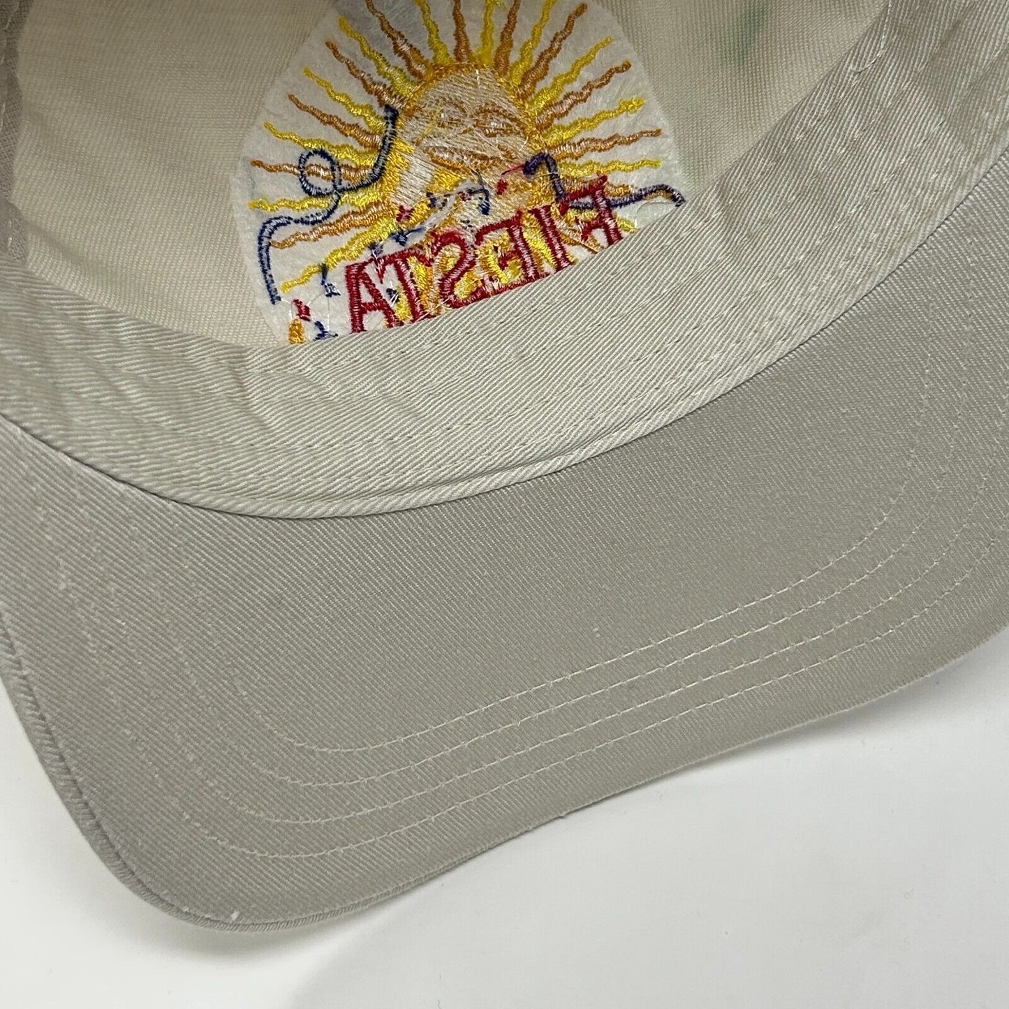 Vintage Fiesta San Antonio 2004 Dad Hat Baseball Cap Texas Y2Ks Strapback Beige