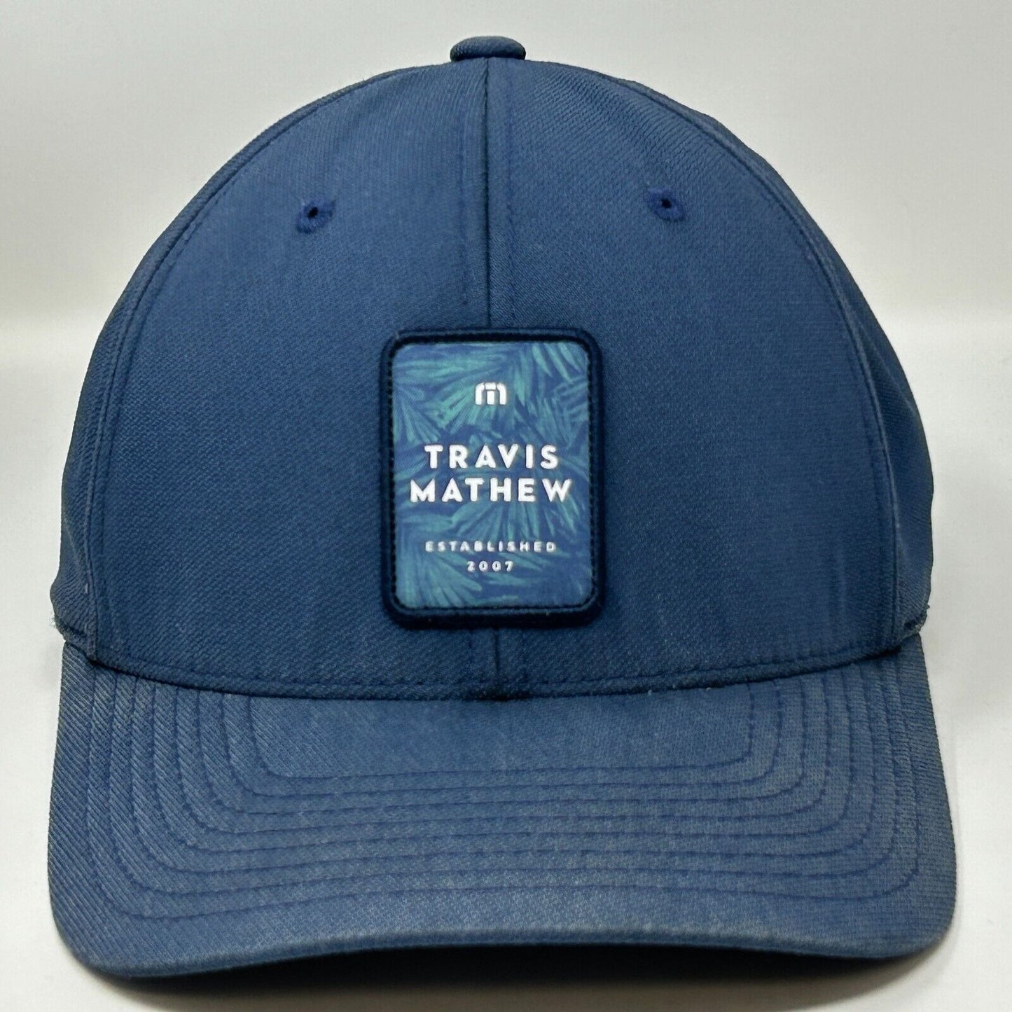 Travis Mathew Baseball Hat Cap Golf Golfer Golfing Blue Six Panel Flexfit L-XL