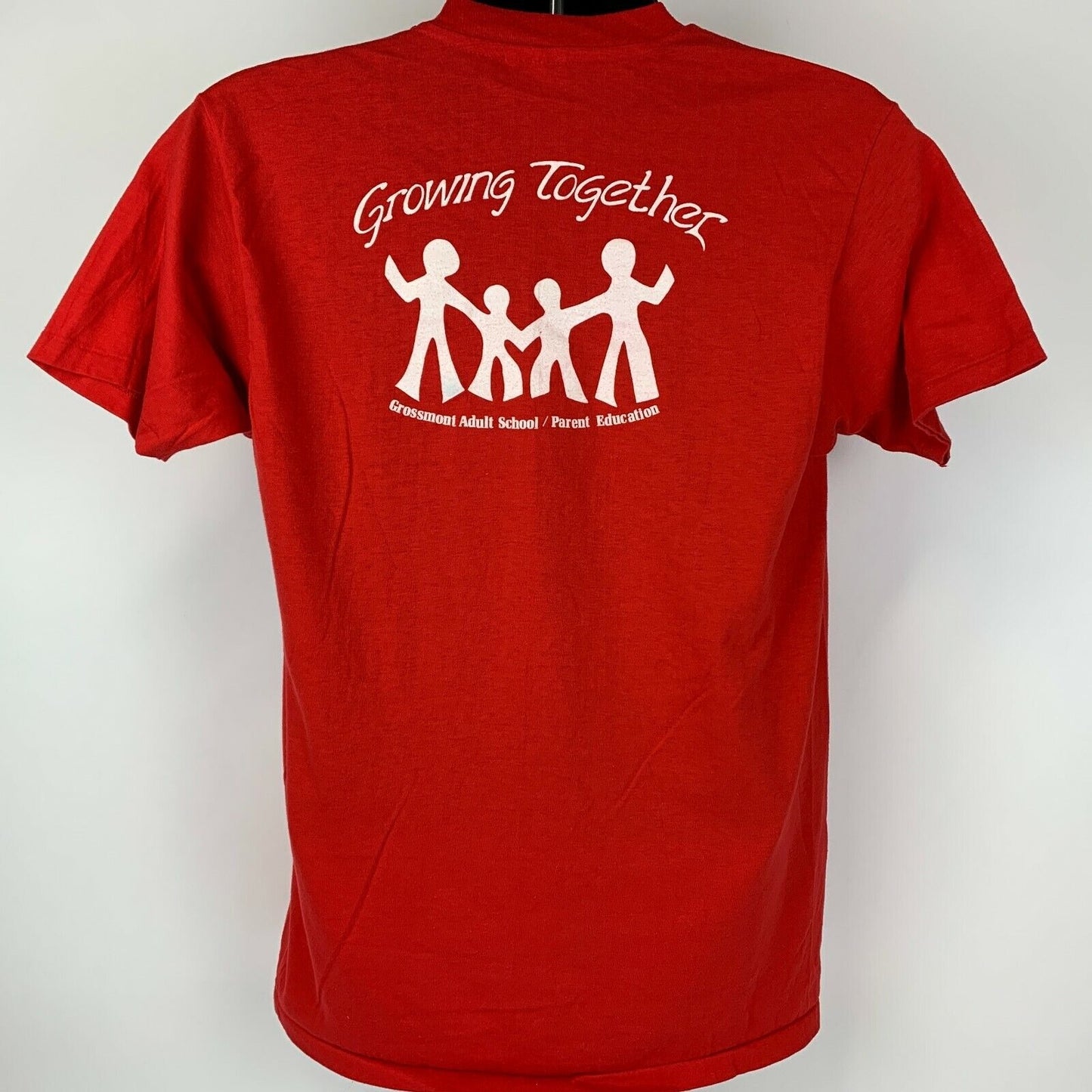 Vintage Grossmont Adult School T Shirt Mens Medium El Cajon California 80s Red