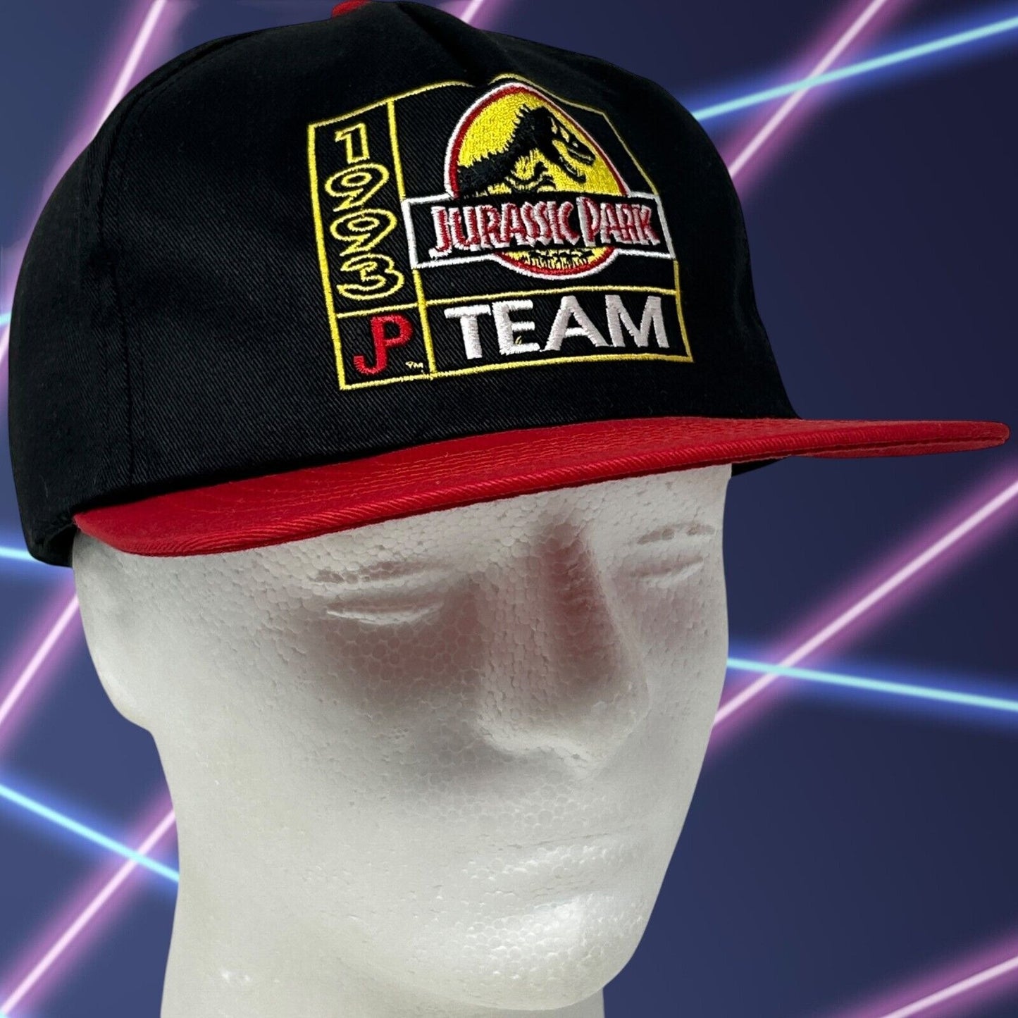 Vintage Jurassic Park Team Baseball Hat Cap 1994 McDonalds Movie Snapback Black