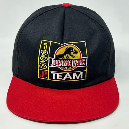 Vintage Jurassic Park Team Baseball Hat Cap 1994 McDonalds Movie Snapback Black