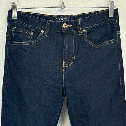 Lucky Brand Classic Straight Fit Jeans Boys 14 Dark Wash Blue Denim Adjustable