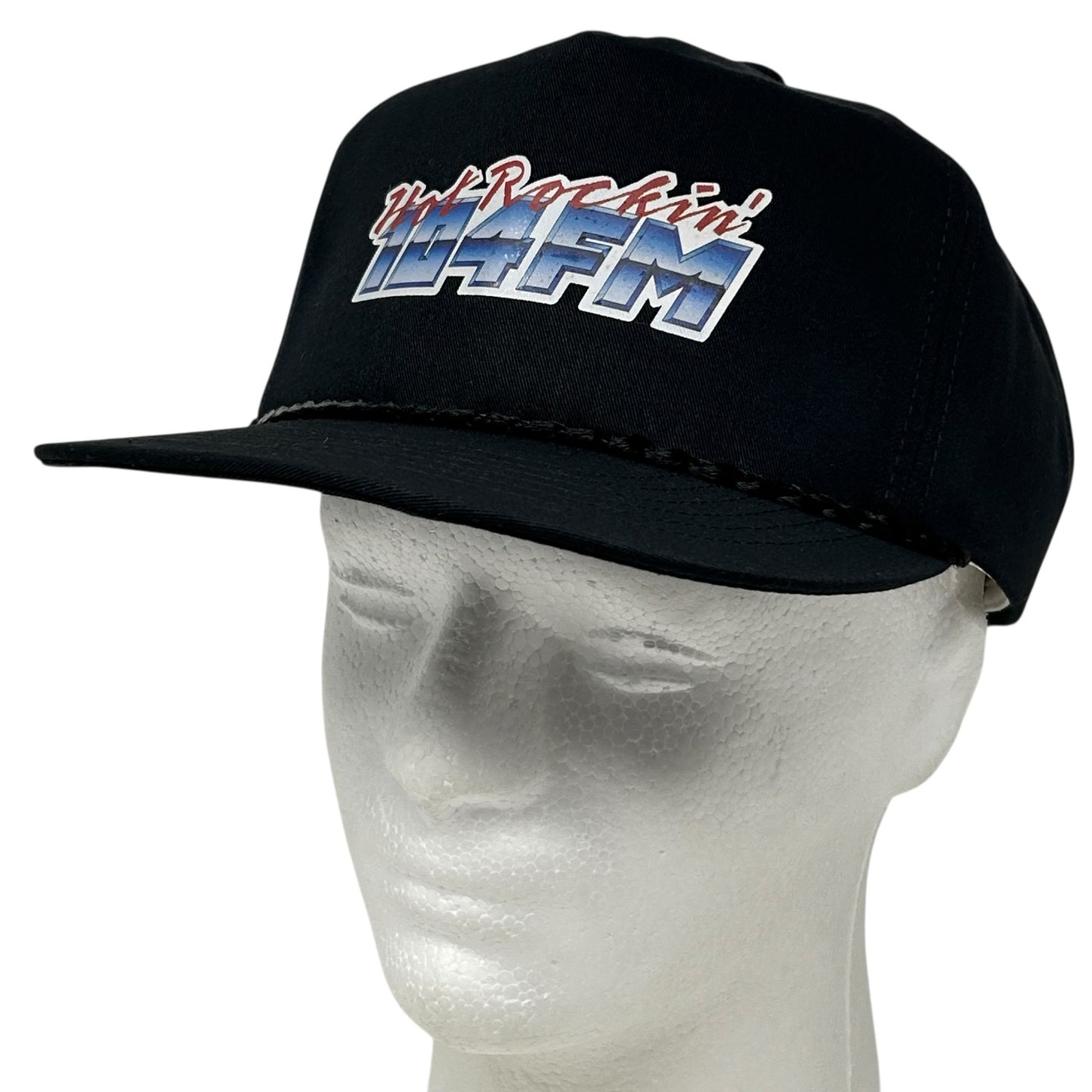 Black Minnesota Vintage Hat with Front Logo and Adjustable Strap for a Stylish Fit