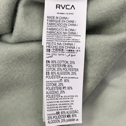 RVCA Hoodie 90s Style Green Large Front View