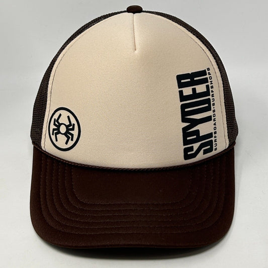 Gorra de béisbol estilo camionero de Spyder Surfboards Surfshops, gorra de surfista, malla marrón