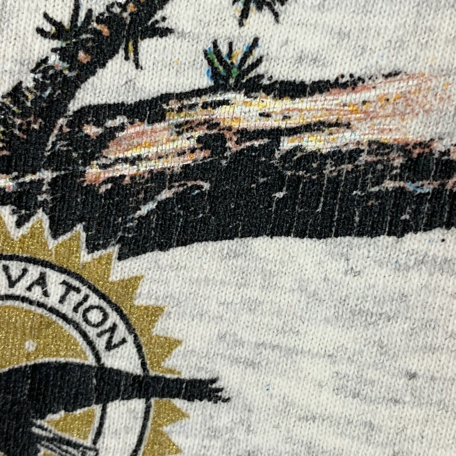 Sansegal Sportswear vintage T-Shirt in gray featuring a bald eagle design on the front
