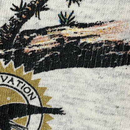Sansegal Sportswear vintage T-Shirt in gray featuring a bald eagle design on the front