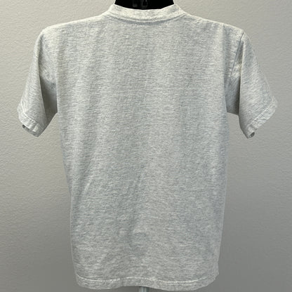 Sansegal Sportswear T-Shirt in gray, featuring a bald eagle design, view from the back