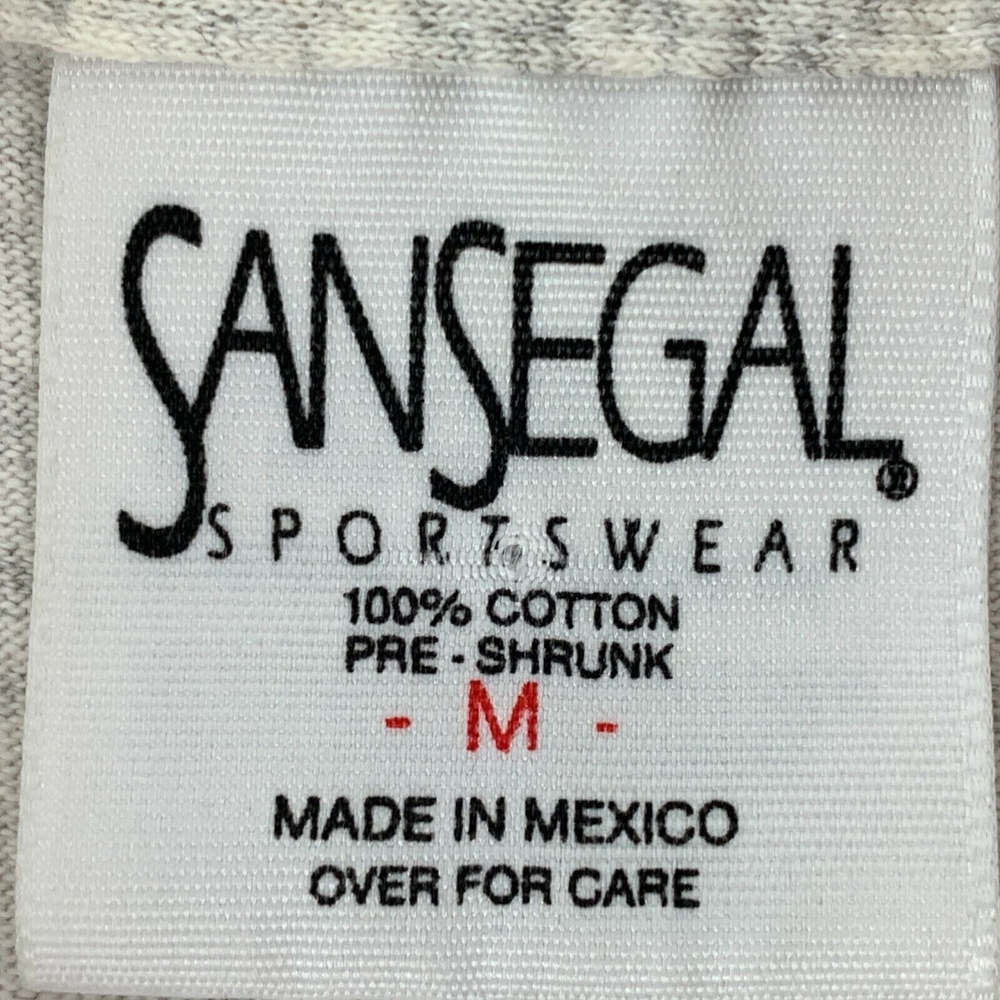 Sansegal Sportswear T-Shirt in Gray with Bald Eagle Graphic, Size Medium, Front View
