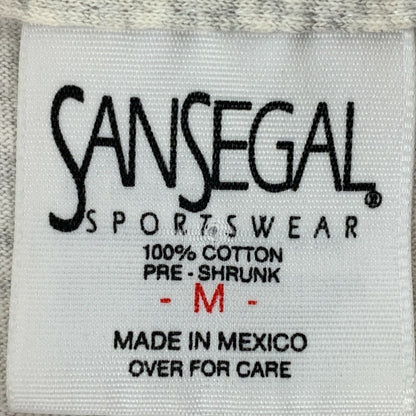 Sansegal Sportswear T-Shirt in Gray with Bald Eagle Graphic, Size Medium, Front View