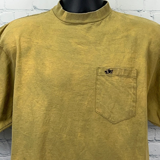 Sasquatch Brand Yellow Short-Sleeve T-Shirt with Pocket Detail and Logo on Chest